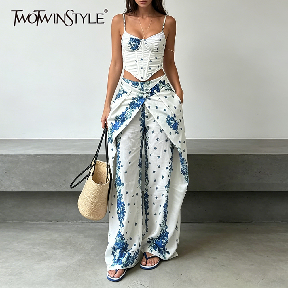 Romper Floral Print - TWOTWINSTYLE Boho Floral Print Two Piece