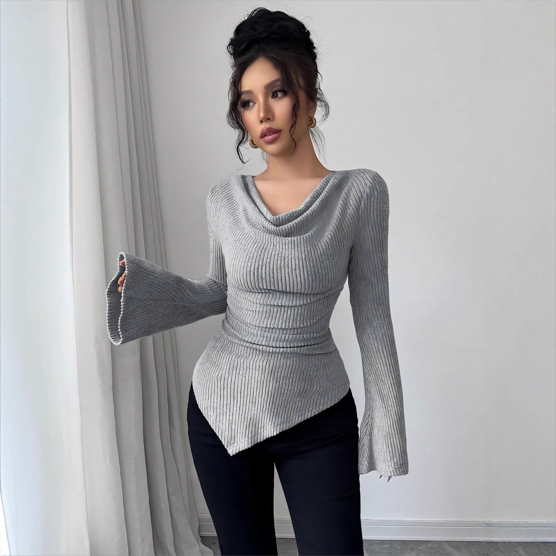 Women's Blouse Longsleeve Soli - Blouse Off Shoulder ulasan dan harga