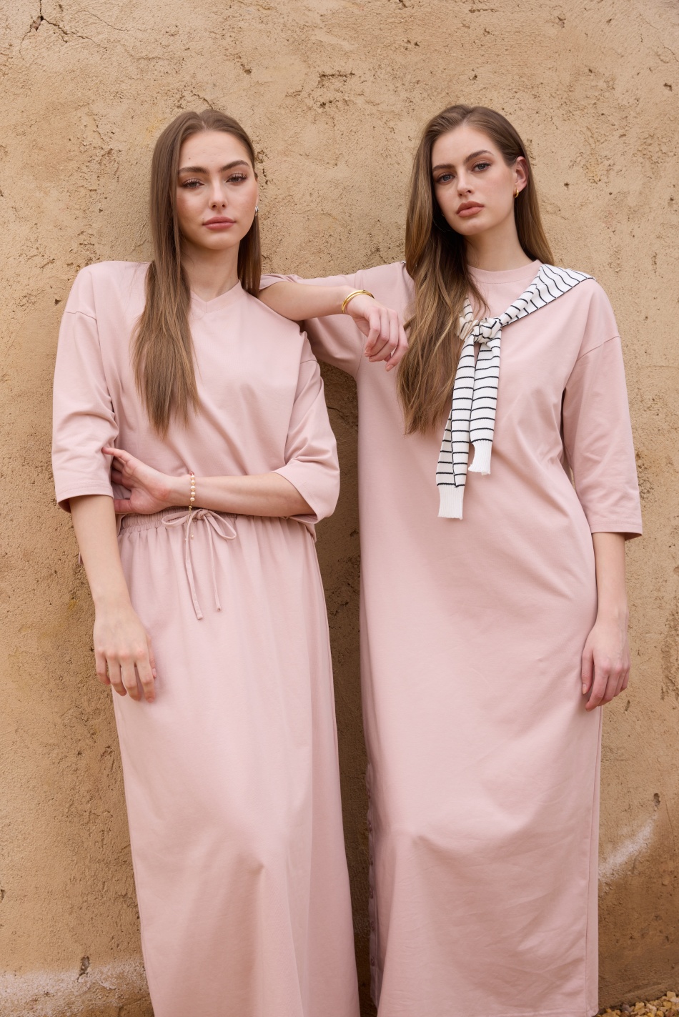 AS SS26 oversize loose T-shirt - Linen Dress Wrap ulasan dan harga