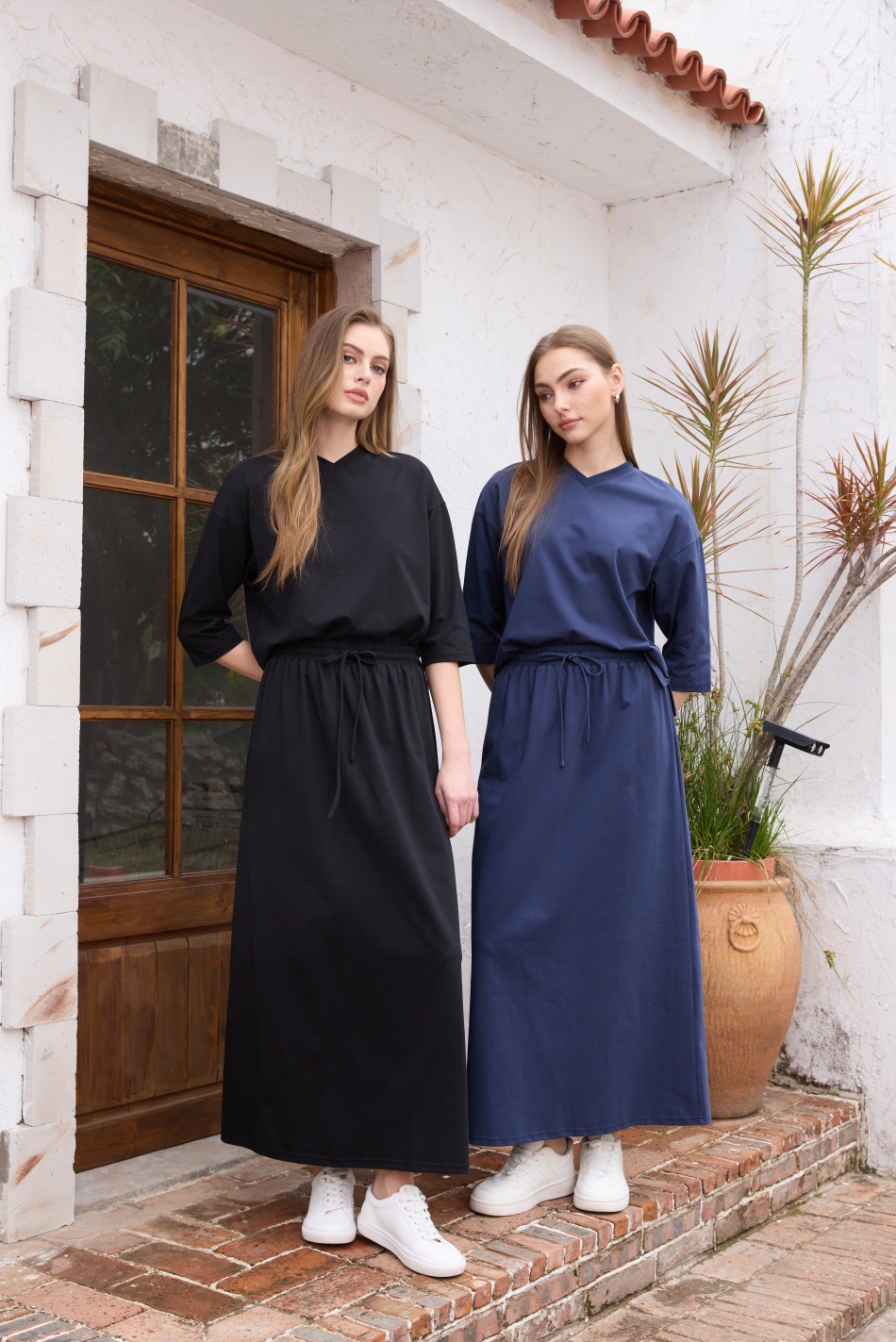 AS SS26 oversize loose T-shirt - Linen Dress Wrap ulasan dan harga