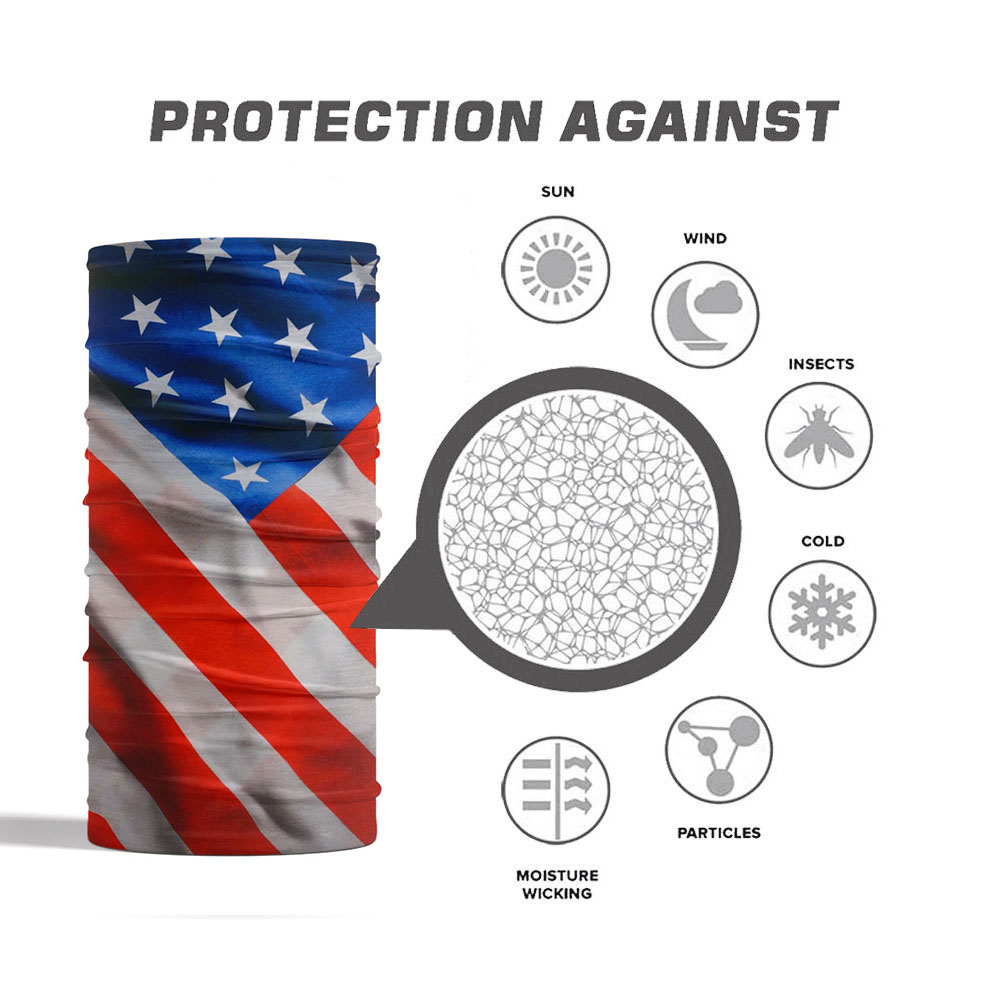 USA Flag Pattern Sun Protectiv - Headband Summer Knit ulasan dan harga