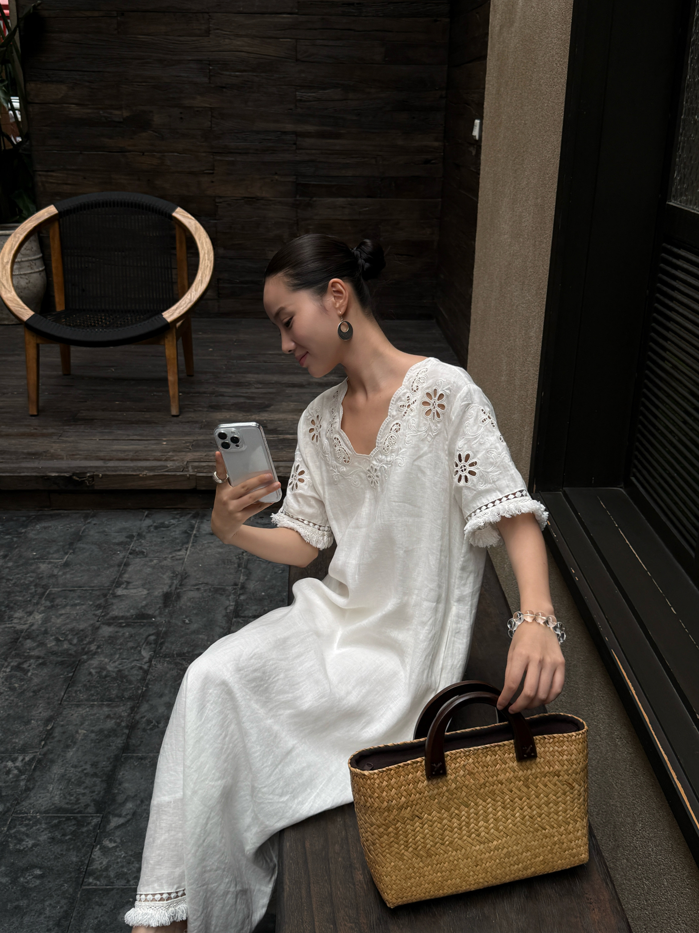 Elegant Simple Style Holiday C - Linen Dress Wrap ulasan dan harga