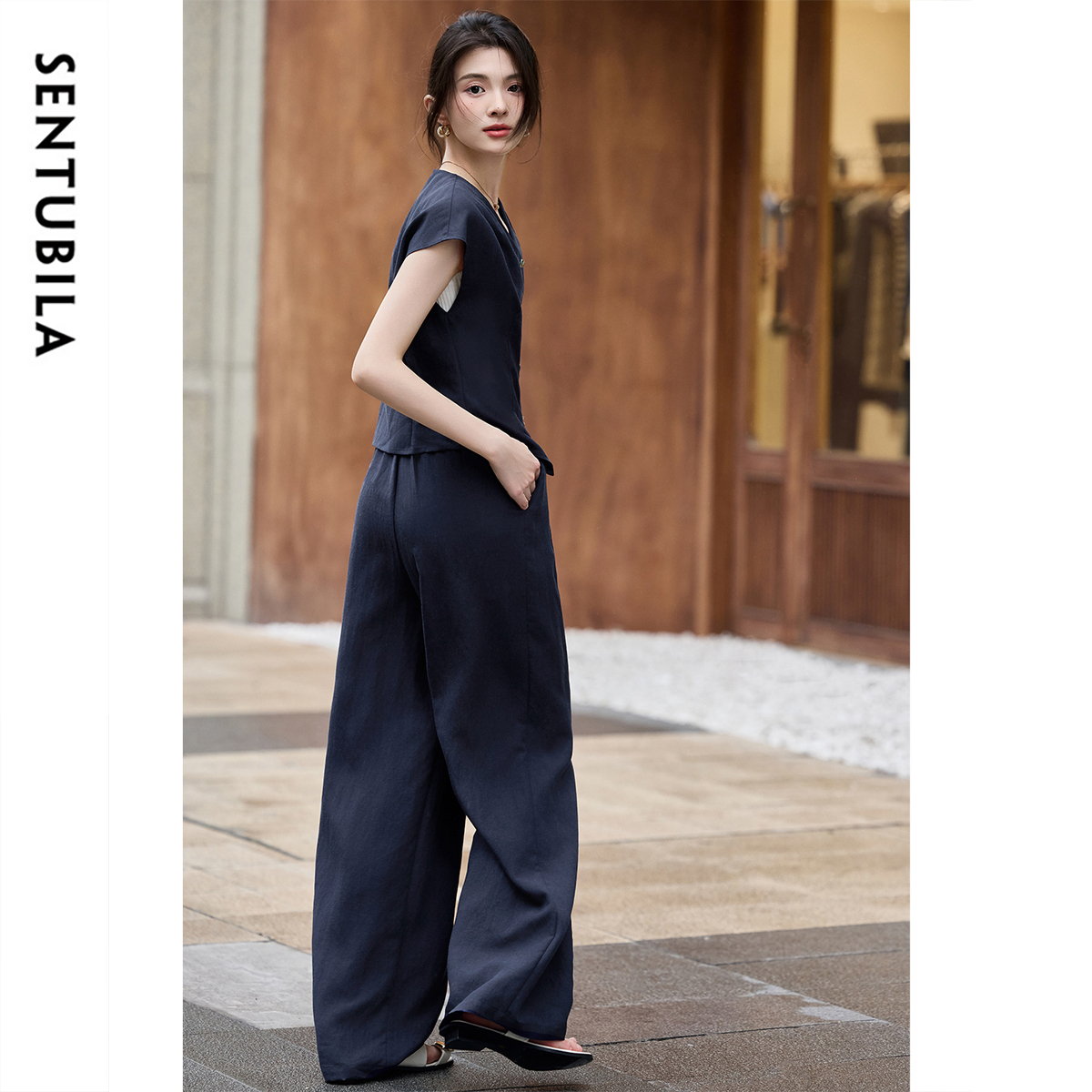 SENTUBILA Summer Linen Pant Se - Linen Pant Wide ulasan dan harga