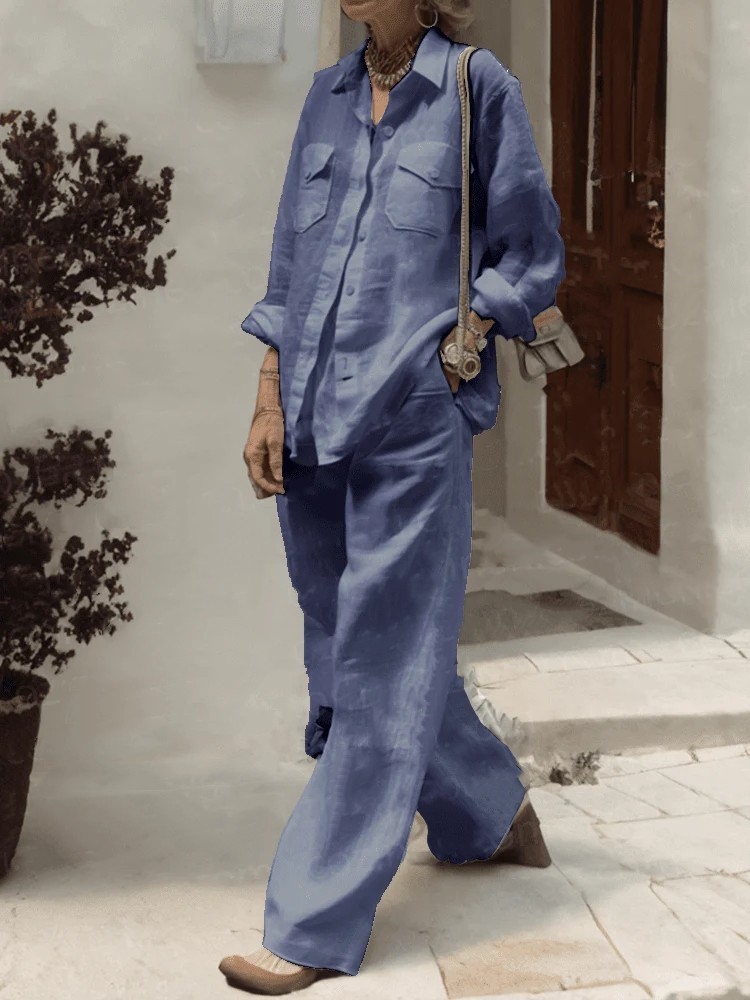 Fashion Solid Cotton Linen Shi - Linen Pant Wide ulasan dan harga