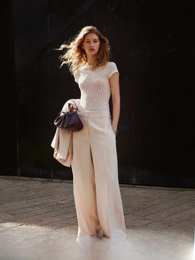 H&M Women's Trousers 2026 Spri - Linen Pant Wide ulasan dan harga