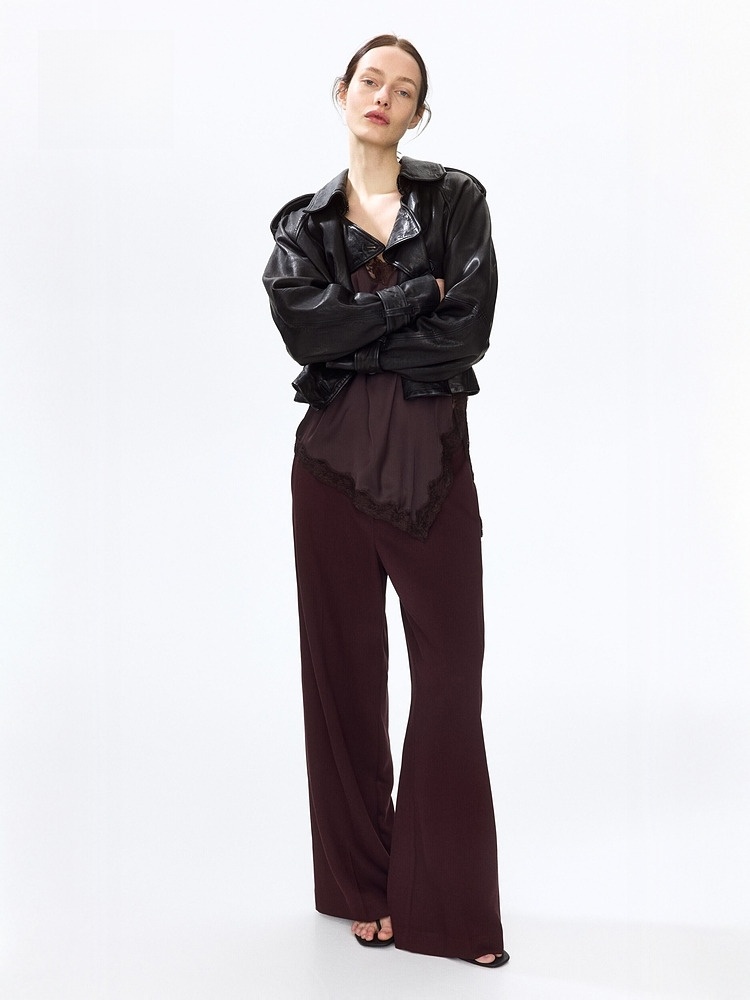 H&M Women's Trousers 2026 Spri - Linen Pant Wide ulasan dan harga