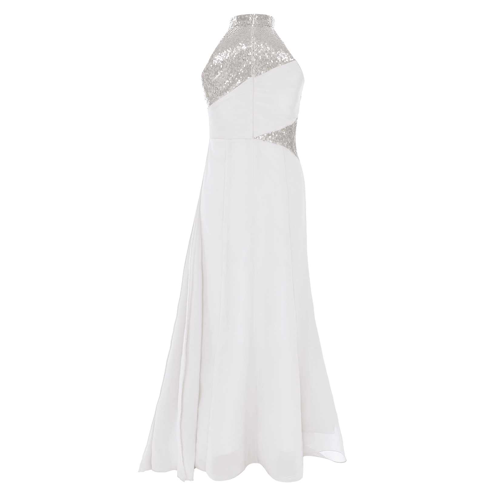 Kids Flower Girls Sequins Eleg - Maxi Dress Halter ulasan dan harga