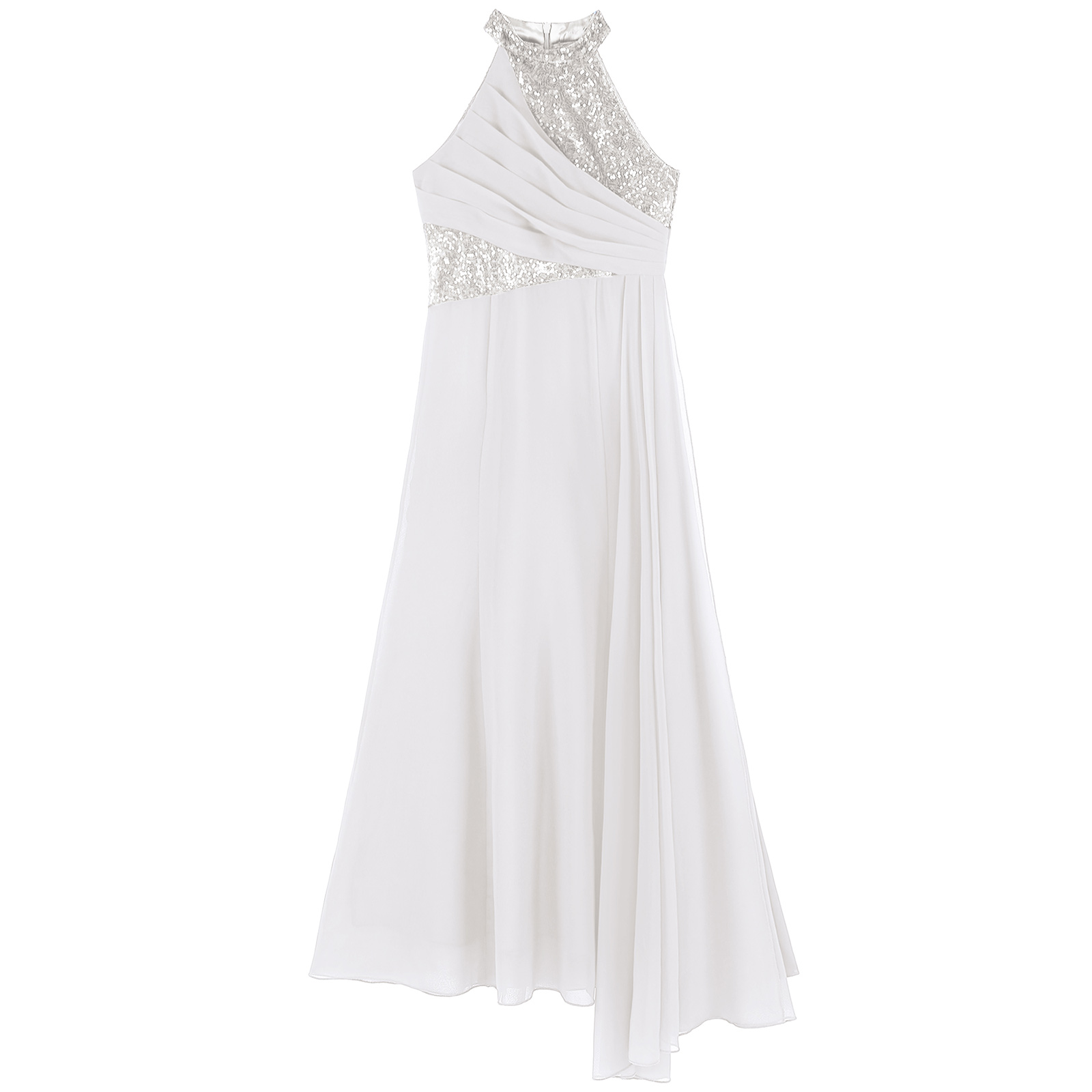 Kids Flower Girls Sequins Eleg - Maxi Dress Halter ulasan dan harga