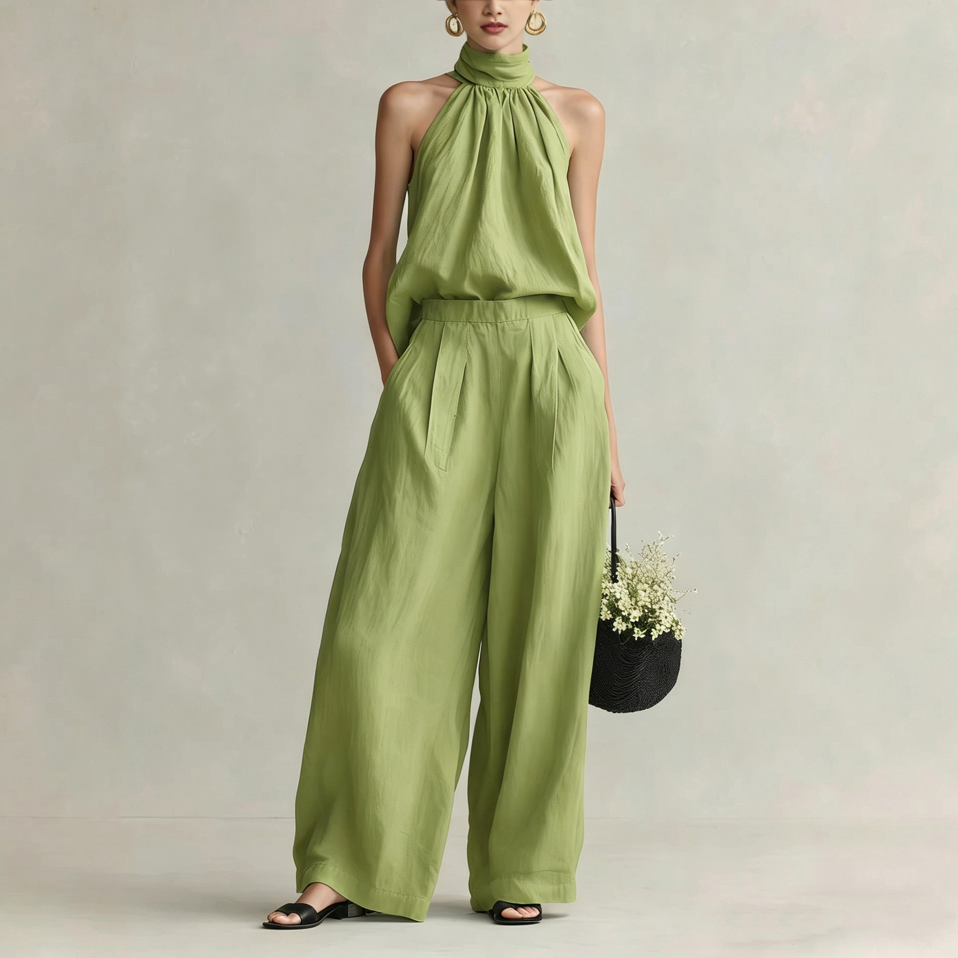 Women's 2026 Summer New Style  - Linen Pant Wide ulasan dan harga
