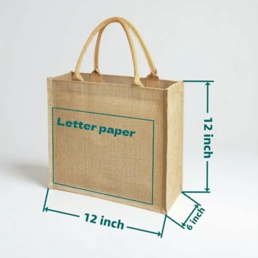 15 Pack Burlap Tote Bags 12x12 - Tote Bag Beach ulasan dan harga