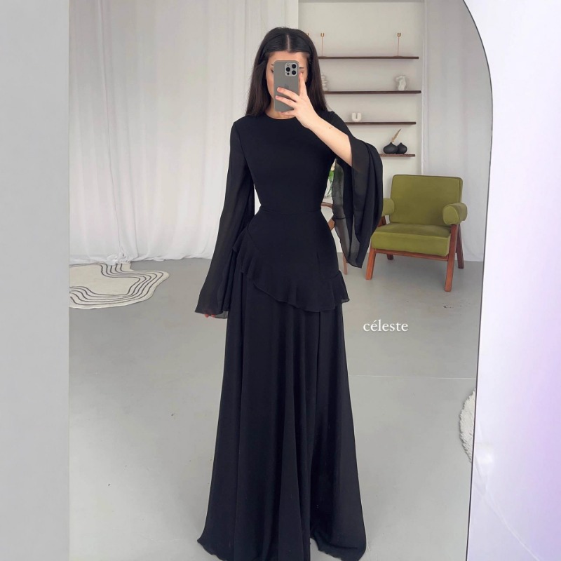 FL Fashion Flare Sleeve Ruff L - Linen Dress Wrap ulasan dan harga
