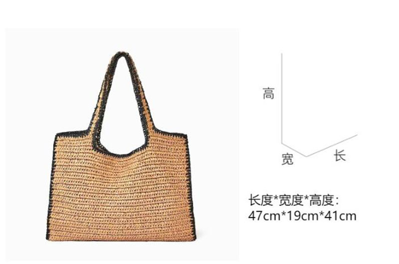 Straw Woven Tote Bags for Wome - Crochet Bag Raffia ulasan dan harga