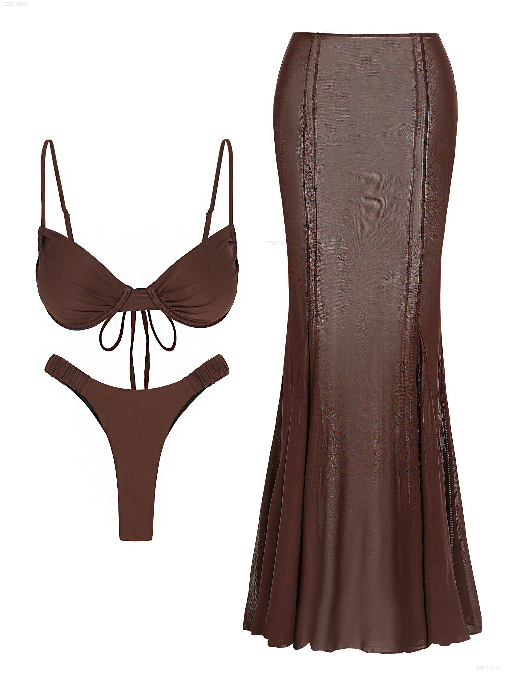 Ruched Bathing Suit with Cover - Swimsuit Bikini Ruched ulasan dan harga