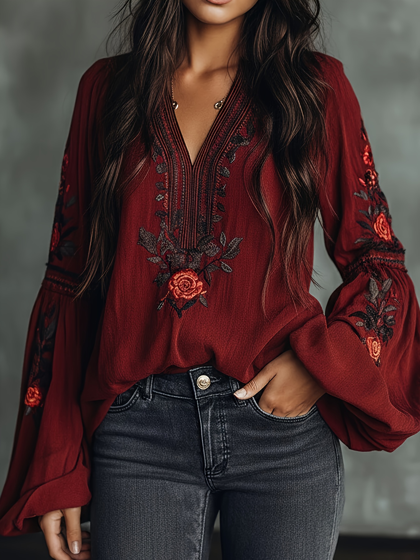 Women‘s Spring Blouse Retro Em - Blouse Off Shoulder ulasan dan harga