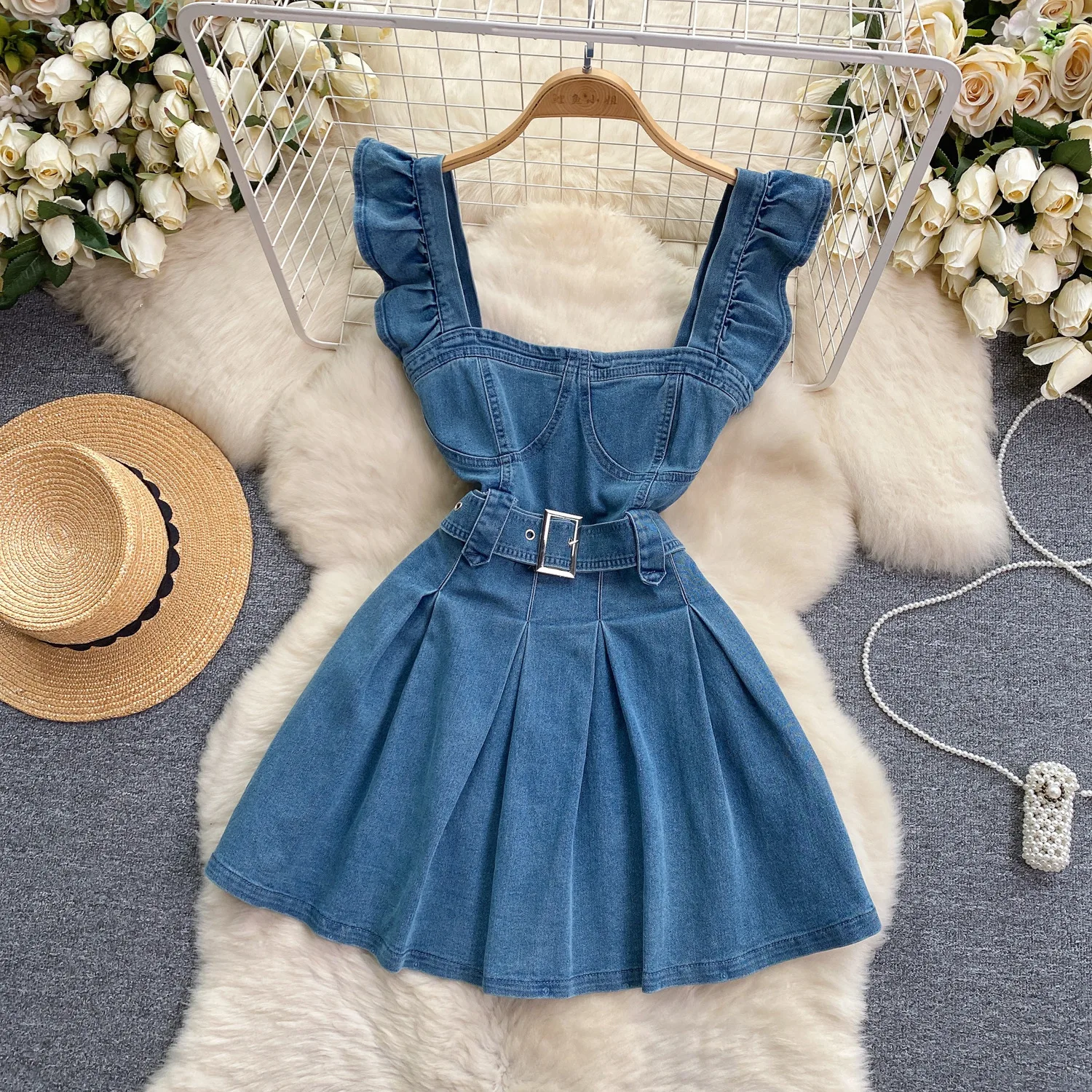 Korean Version of The College  - Maxi Dress Halter ulasan dan harga