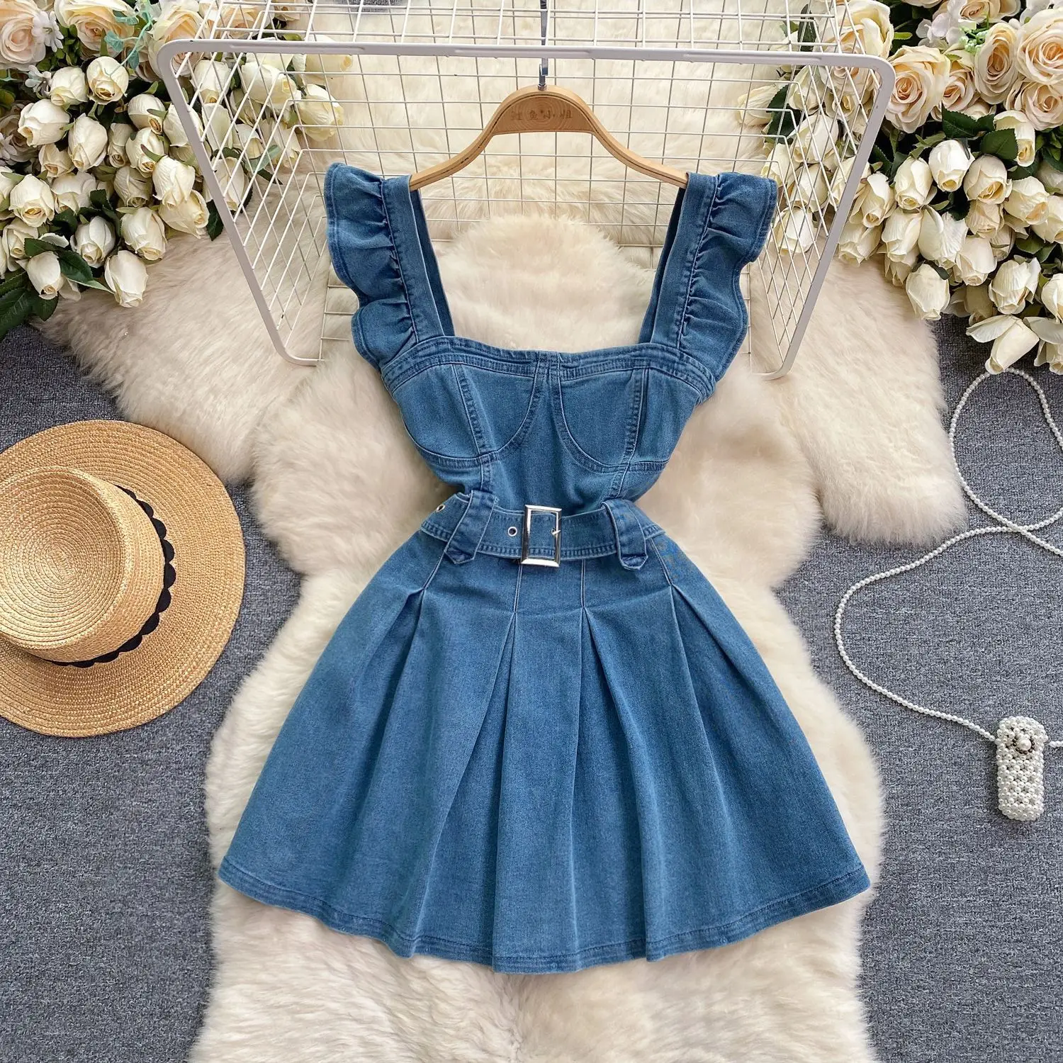 Korean Version of The College  - Maxi Dress Halter ulasan dan harga
