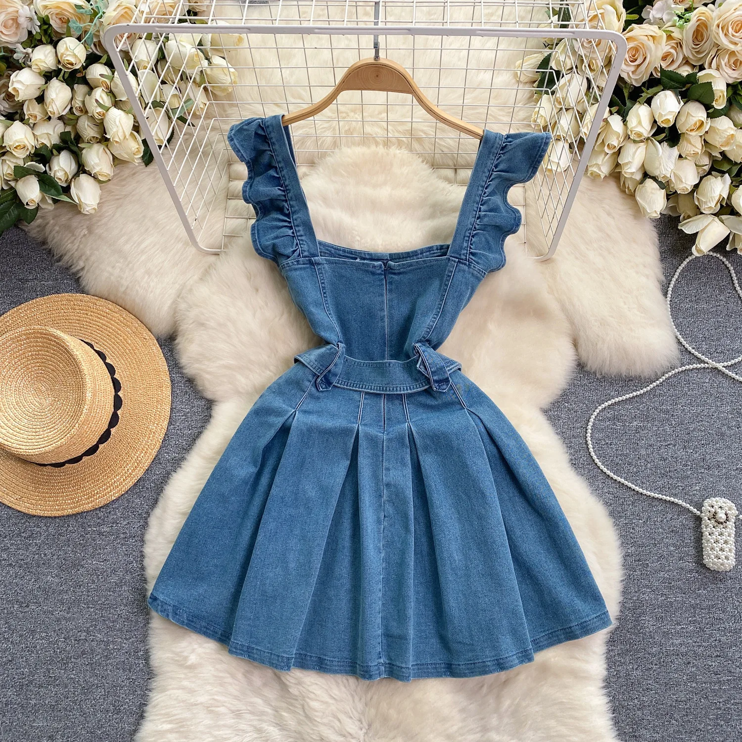 Korean Version of The College  - Maxi Dress Halter ulasan dan harga