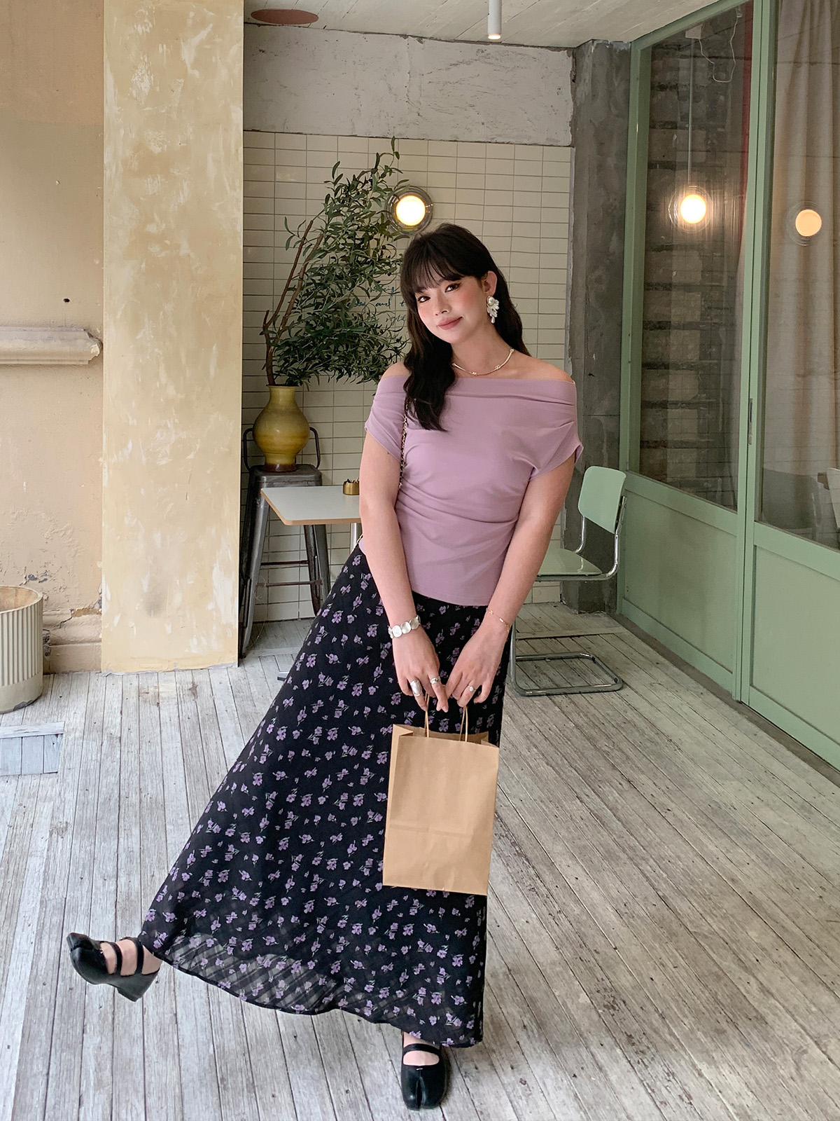 MaLuuuuuu plus Size Women's Fl - Midi Skirt Floral ulasan dan harga
