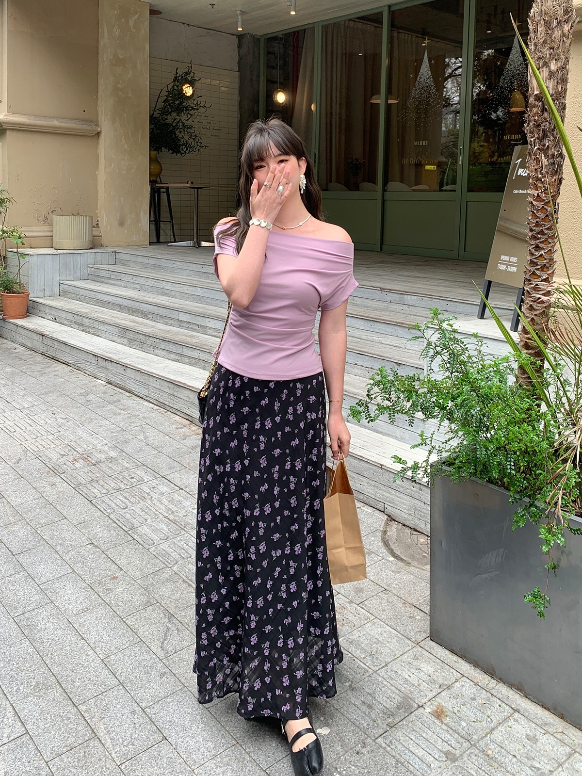 MaLuuuuuu plus Size Women's Fl - Midi Skirt Floral ulasan dan harga