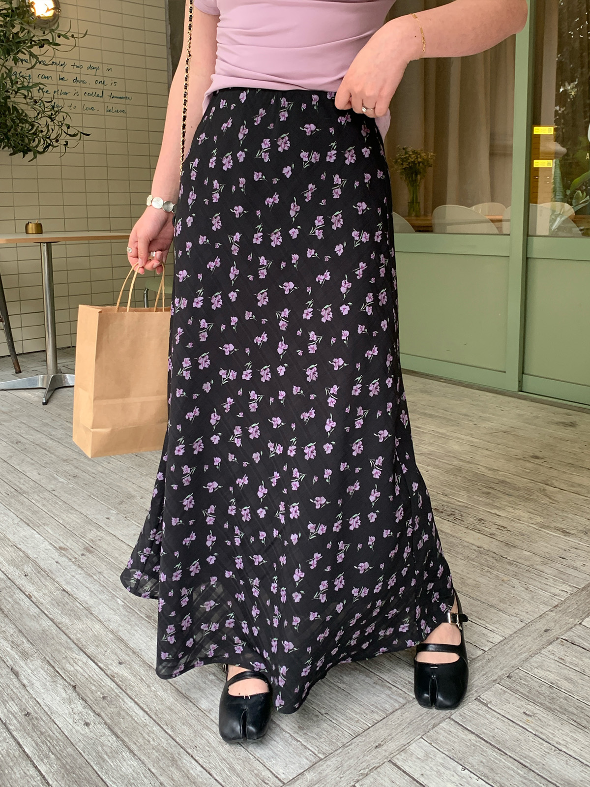 MaLuuuuuu plus Size Women's Fl - Midi Skirt Floral ulasan dan harga