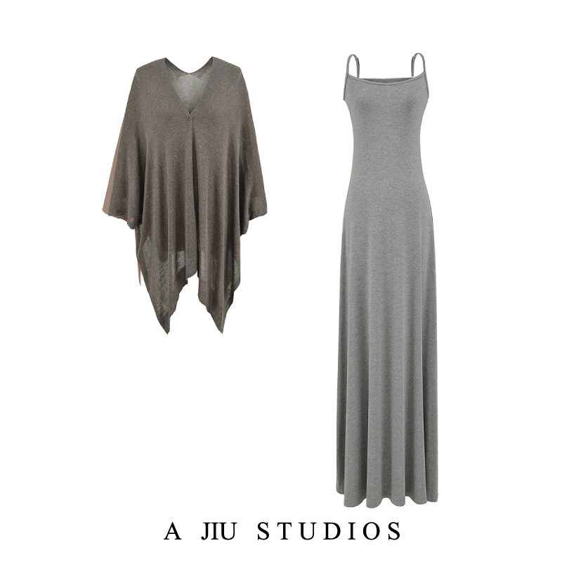 Elegant Slimming Knitted Linen - Linen Dress Wrap ulasan dan harga