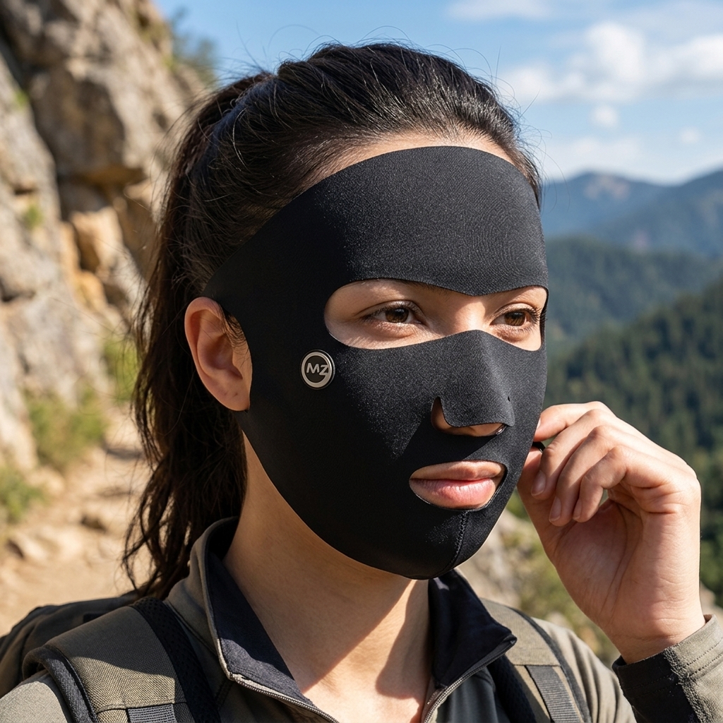 Ice Silk Sun Protection Mask F - Headband Summer Knit ulasan dan harga