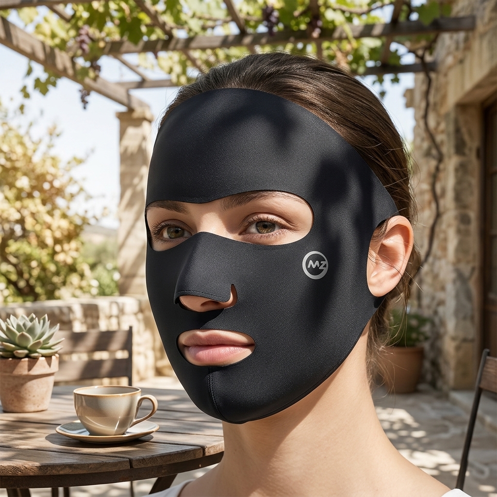Ice Silk Sun Protection Mask F - Headband Summer Knit ulasan dan harga