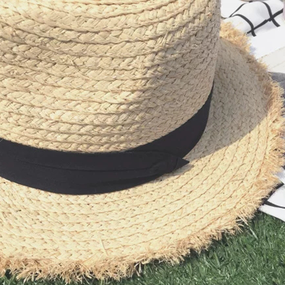 new Wide Brim Raffia Sun Hat f - Hat Floppy Wide ulasan dan harga