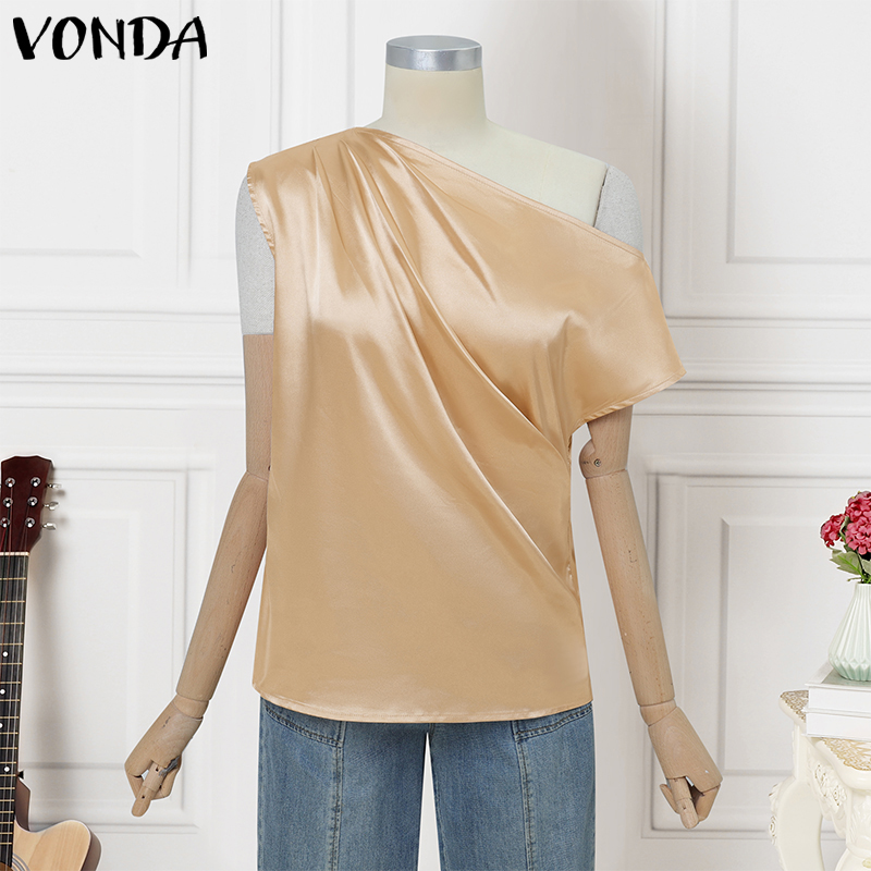 Plus Size 5XL VONDA Women Blou - Blouse Off Shoulder ulasan dan harga