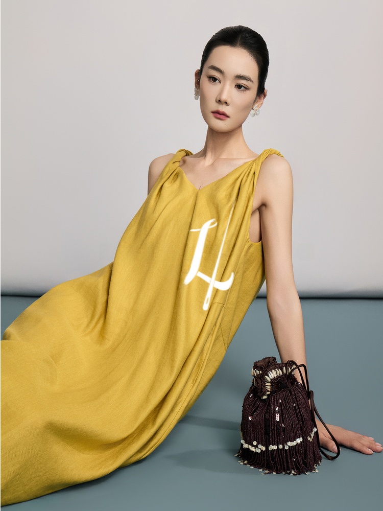 Natural Linen Summer New Style - Linen Dress Wrap ulasan dan harga