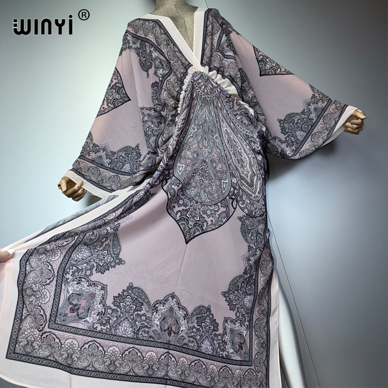 WINYI V-neck Sexy Dress Arabic - Cover Up Kaftan ulasan dan harga
