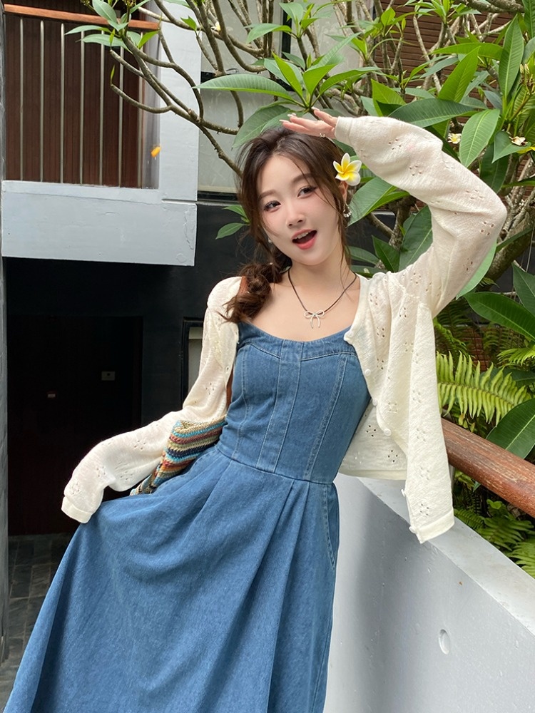 Summer Mint Green Thin Knitted - Cover Up Kaftan ulasan dan harga