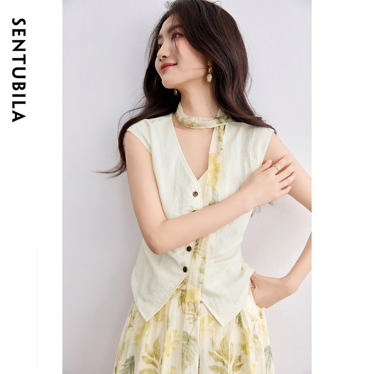 SENTUBILA Elegant Skirt Holida - Midi Skirt Floral ulasan dan harga