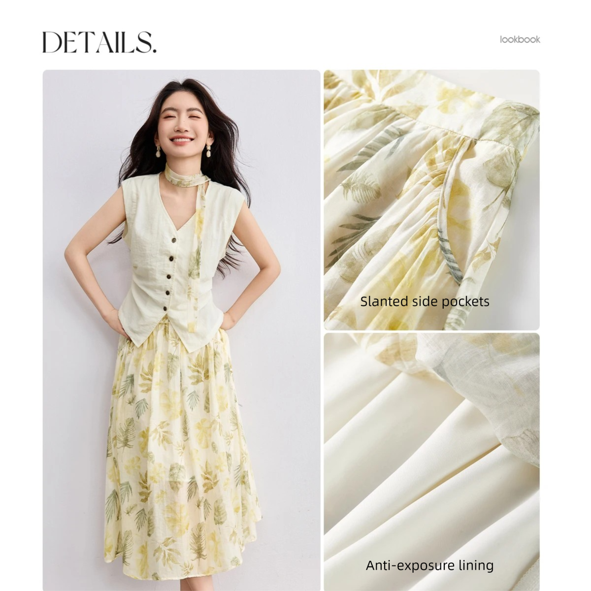 SENTUBILA Elegant Skirt Holida - Midi Skirt Floral ulasan dan harga