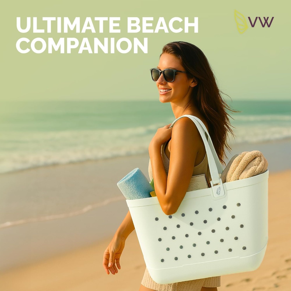 Large Rubber Beach Tote Bag -  - Tote Bag Beach ulasan dan harga