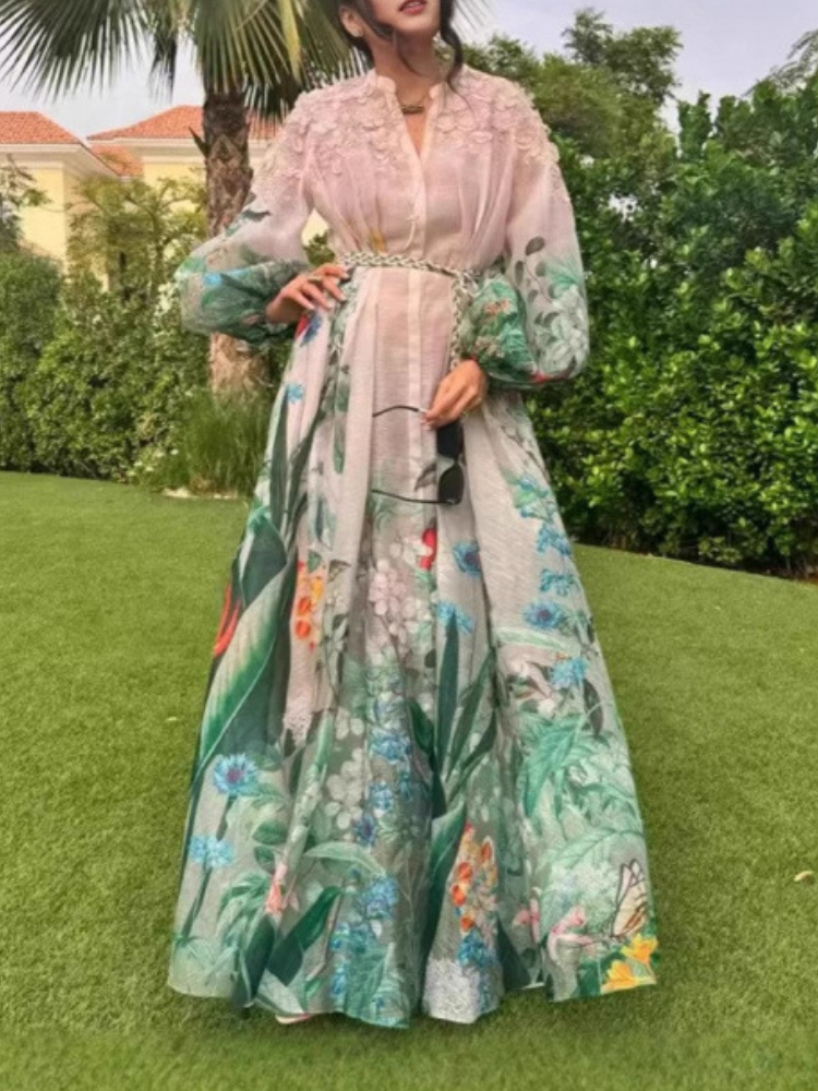 Elegant Maxi Dress for Women V - Linen Dress Wrap ulasan dan harga