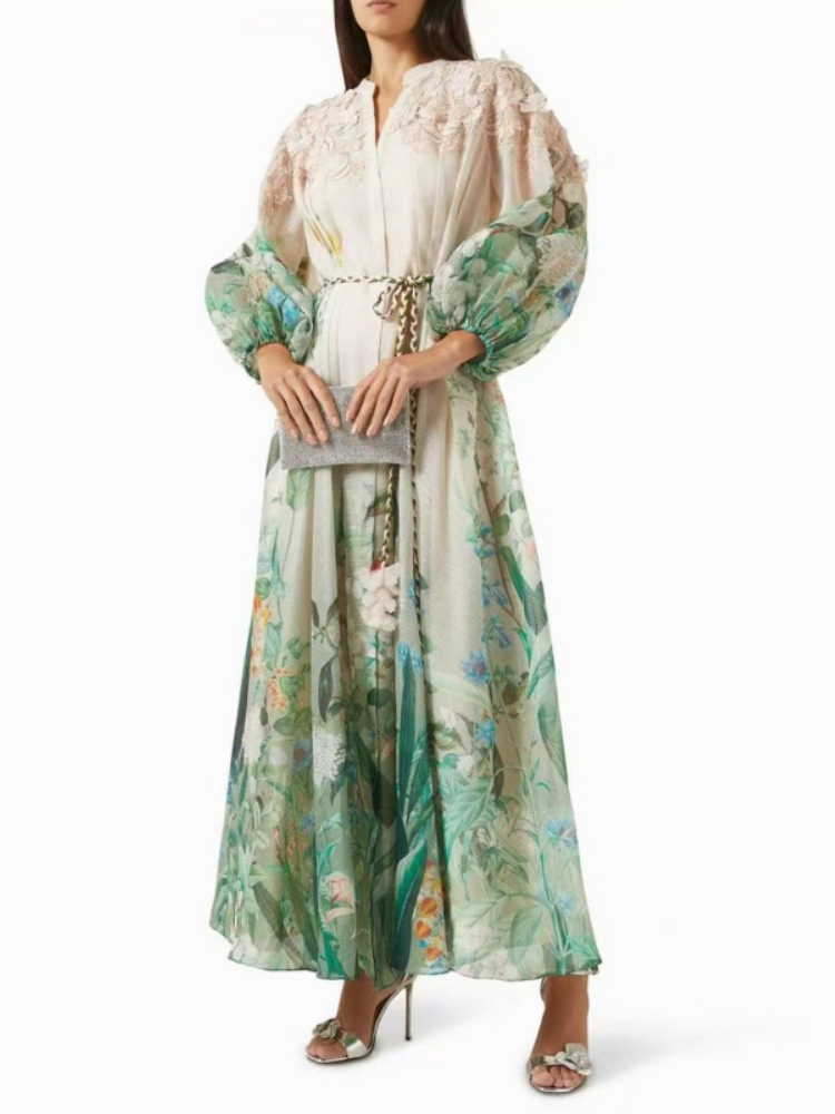 Elegant Maxi Dress for Women V - Linen Dress Wrap ulasan dan harga