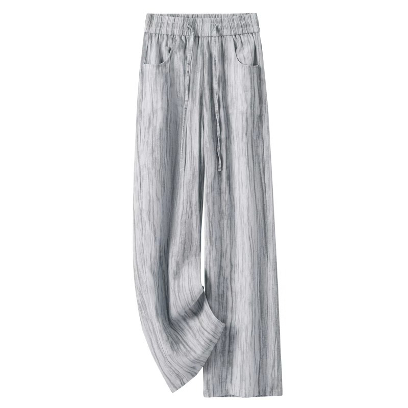 Tie-Dye Ice Silk Cotton Linen  - Linen Pant Wide ulasan dan harga