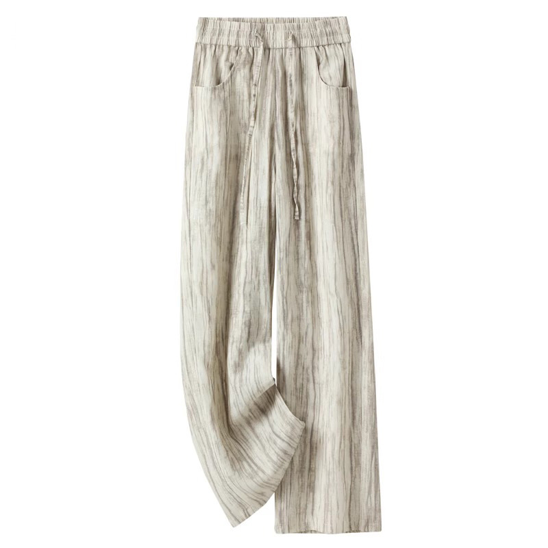 Tie-Dye Ice Silk Cotton Linen  - Linen Pant Wide ulasan dan harga