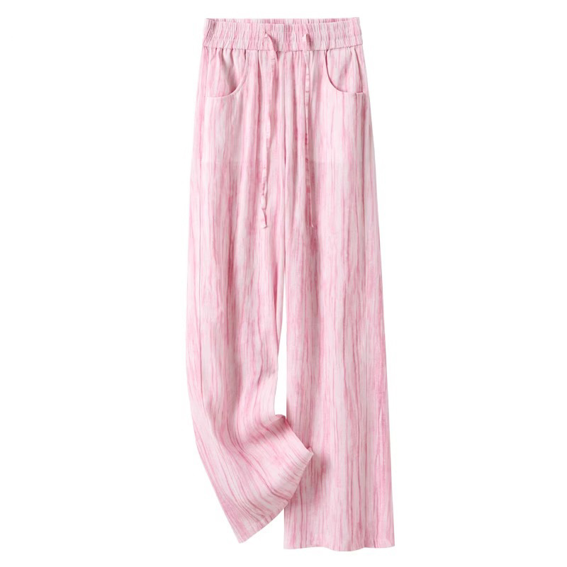 Tie-Dye Ice Silk Cotton Linen  - Linen Pant Wide ulasan dan harga