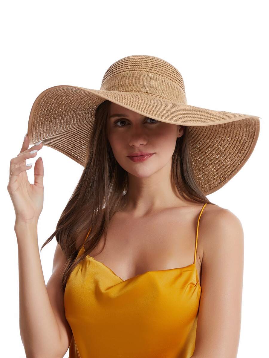 Womens Wide Brim Floppy Straw  - Hat Floppy Wide ulasan dan harga