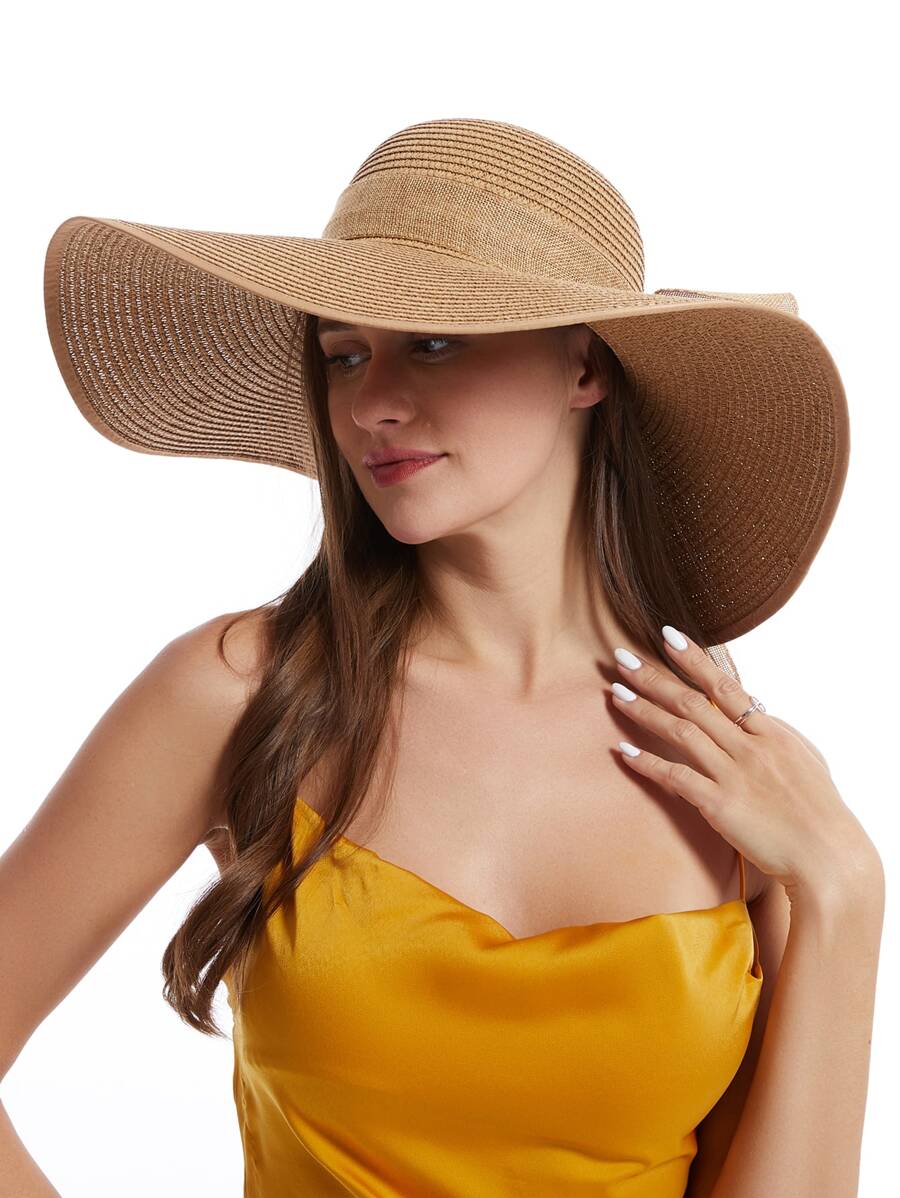 Womens Wide Brim Floppy Straw  - Hat Floppy Wide ulasan dan harga