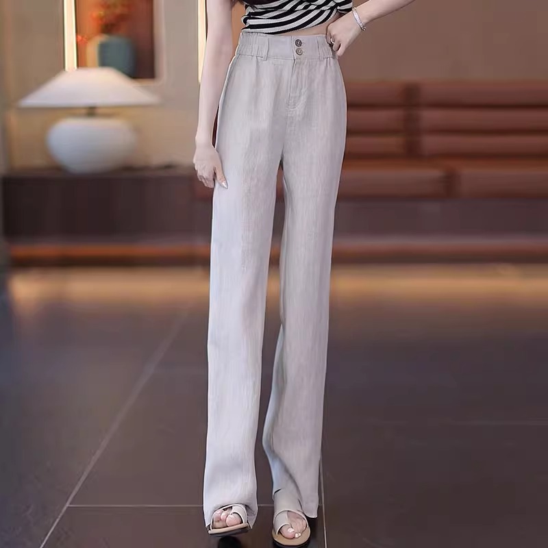 Summer Cool Linen Straight Pan - Linen Pant Wide ulasan dan harga