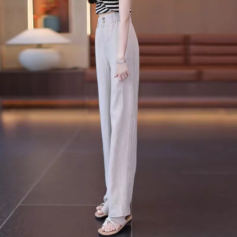 Summer Cool Linen Straight Pan - Linen Pant Wide ulasan dan harga