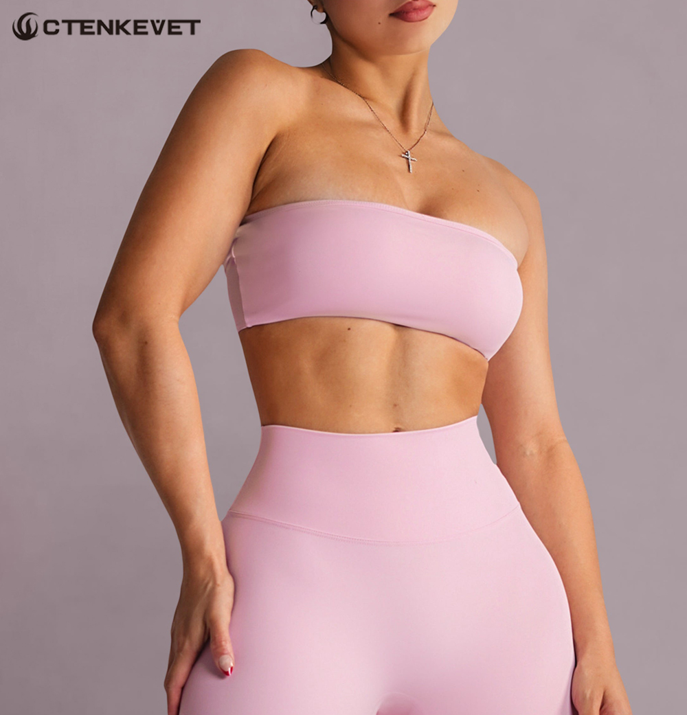 Strapless Sports Bra Gym Crop  - Crop Top Crochet ulasan dan harga