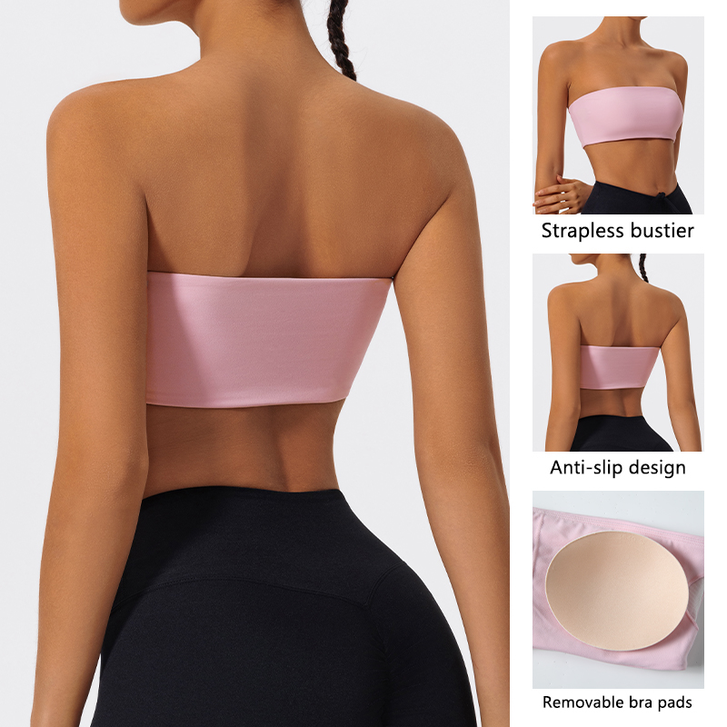 Strapless Sports Bra Gym Crop  - Crop Top Crochet ulasan dan harga