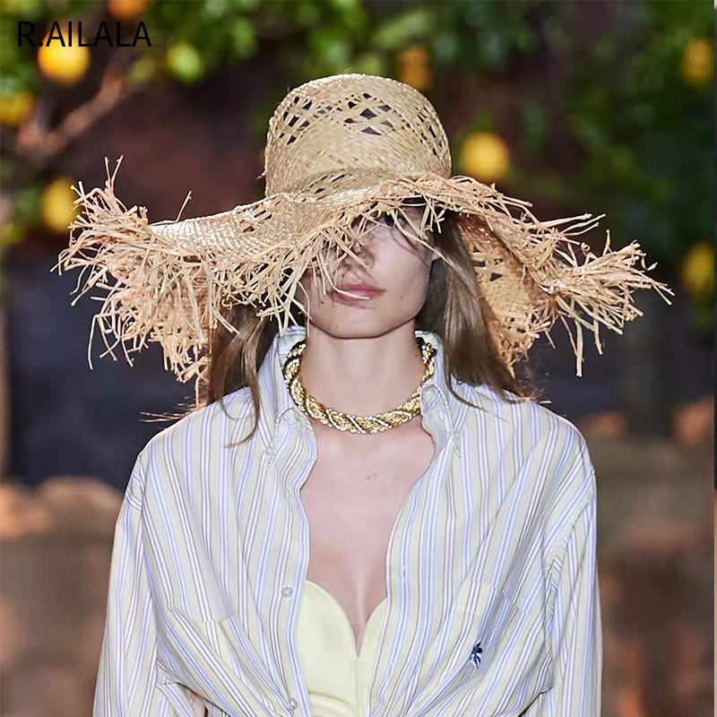 New Women Summer Natural Raffi - Hat Floppy Wide ulasan dan harga