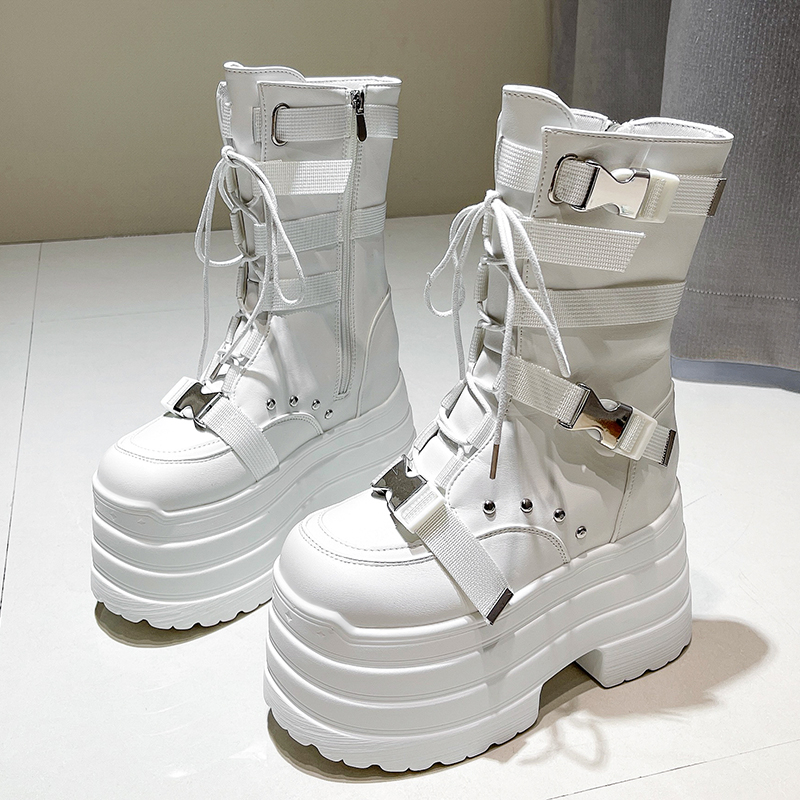 13.5CM,17CM Women Punk Boots A - Wedge Espadrille Women ulasan dan harga