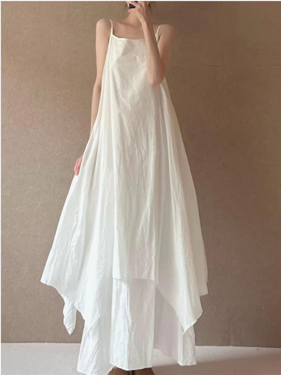 Stylish Large Size Cotton Line - Linen Dress Wrap ulasan dan harga