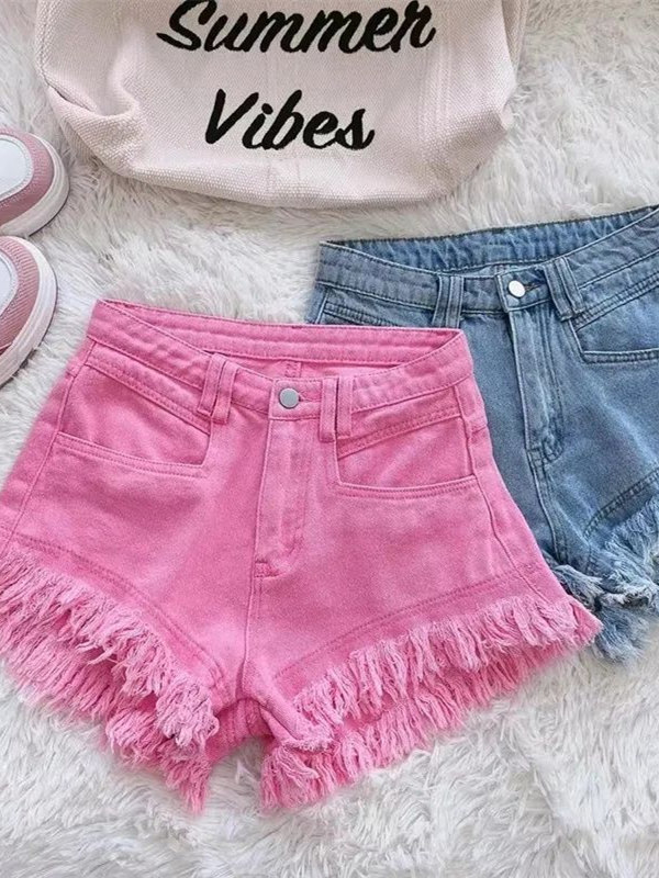 Outlet Korean Style Casual Hon - Shorts Denim Frayed ulasan dan harga